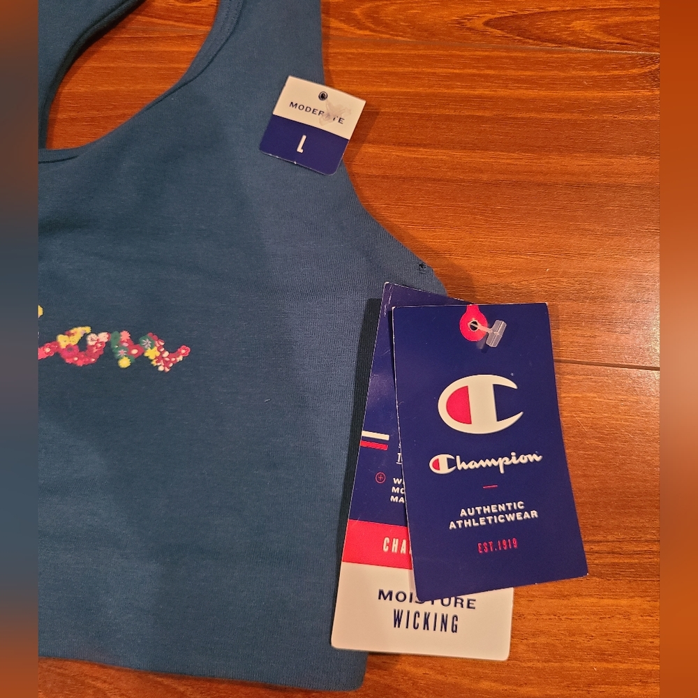 Champion Greenish Blue Sports Bra Size Large - Picture 4 of 5